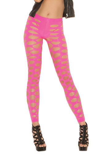 Elegant Moments Neon Pink Pothole Leggings