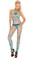 Elegant Moment Geometric Halter Bodystocking