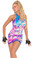 Elegant Moment Neon Tie Pothole Mini Dress