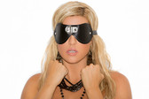 Elegant Moments D Ring Leather Blind Fold