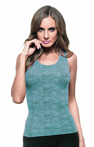 Lupo Snake Print Seamless Blouse - Aruba