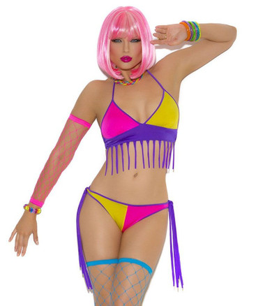 Elegant Moments Neon Nites Halter Top and Cheek Panty