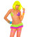Elegant Moments Neon Mesh String Bra and Skirt