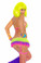 Elegant Moments Neon Mesh String Bra and Skirt