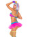 Elegant Moments Neon Nites Lycra Bra with Tutu Skirt 