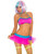 Elegant Moments Neon Nites Lycra Bra with Tutu Skirt 