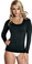 Lupo Seamless Scoop Neck Long Sleeves Blouse