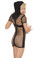 Elegant Moments Hooded Net Mini Dress