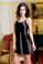  iCollection Satin Chemise - Black