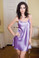  iCollection Satin Chemise - Lavender