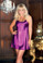  iCollection Satin Chemise - Purple