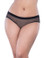 Oh La La Cheri Queen Size Open Back Fishnet Panty with Charm - Black