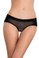 Oh la la Cheri Open Back Fishnet Hipster with Charm - Black
