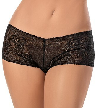 Escante Open Crotch Boyshort - Black