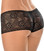 Escante Open Crotch Boyshort - Black