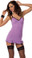 Escante Eye Candy Bustier Dress - Lavender/Black