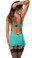 Escante Eye Candy Bustier Dress - Turquoise/Black