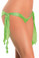 Escante Flutter Ties Rouched Back Bikini Bottom - Neon Lime