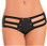 Escante Strappy Jeweled Cheeky Boy Shorts - Black