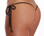 Escante Jeweled Side Tie Deep G-String - Black