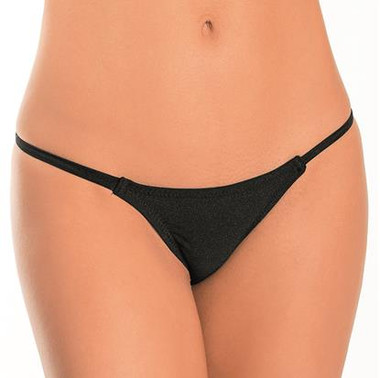 Escante String Side Bikini with Rouched Back - Black