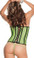 Escante Zip Front Corset - Neon Lime