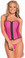 Escante Zip Front Corset - Neon Pink