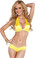 Sex Symbol Satin Halter Top and Short Set - Yellow