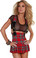 Sex Symbol 4pc Crop Top and Skirt Set - Red Plaid