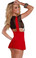 Sex Symbol 4pc Crop Top and Skirt Set - Red