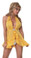 Sex Symbol Chiffon Ruffled Baby Doll - Yellow