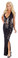 Sex Symbol Deep Plunging Neckline Jumpsuit with Sequin Butterfly Appliques