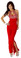 Sex Symbol Open Top Jumpsuit with Rhinestone - Red