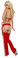 Sex Symbol 3pc Chaps Set with Sequin Fringe  - Red