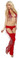 Sex Symbol 3pc Chaps Set with Sequin Fringe  - Red