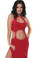 Sex Symbol Open Top and Mid Section Gown with Rhinestones