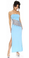 Sex Symbol Long Tube Dress with Pineapple Lace Center - Baby Blue