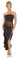 Sex Symbol Long Tube Dress with Pineapple Lace Center - Black