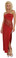 Sex Symbol Long Tube Dress with Pineapple Lace Center - Red
