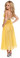 Sex Symbol Long Chiffon Gown with Lame Band - Yellow