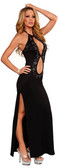 Sex Symbol Open Front High Neck Gown