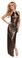 Sex Symbol Open Front Foil Print Gown