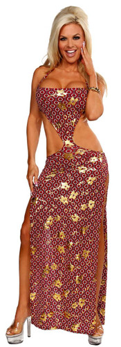 Sex Symbol Open Side Cowl Neck Gown