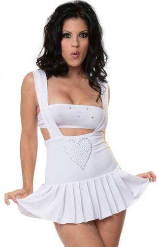 Sex Symbol Large Strap Dress with Pleated Skirt