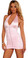 Sex Symbol Gathered Halter Top Dress Trimmed with Rhinestones - Baby Pink