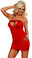 Sex Symbol Keyhole Gathered Tube Dress - Red