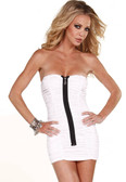 Sex Symbol Gathered Tube Dress with Zipper