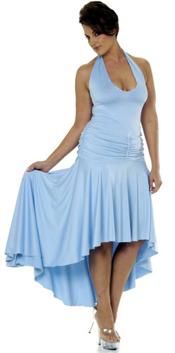 Sex Symbol Gathered Gown with Skirt Trim with Rhinestones