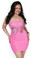 Sex Symbol Plus Size Tube Dress with Butterfly Applique