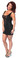 Sex Symbol Sheer Insert Tank Dress with Rhinestone Trim